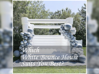 choosing the white bounce house for wedding