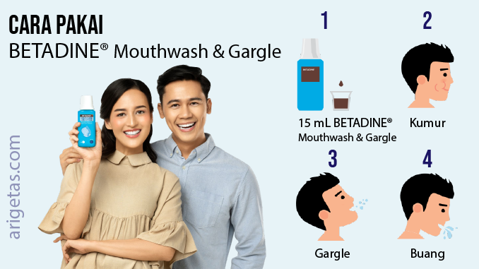 Cara Pakai BETADINE® Mouthwash & Gargle yang praktis dan efektif untuk atasi sakit tenggorokan